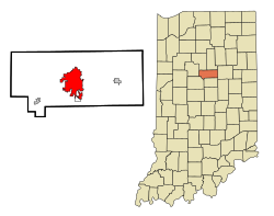 Howard County Indiana Incorporated and Unincorporated areas Kokomo Highlighted